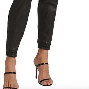 SPANX SIZE M FAUX LEATHER-LIKE JOGGER PANT